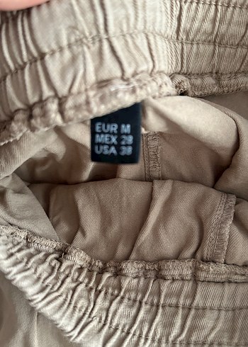 Bej Keten Salaş Midi Kadın Pantolon - Görsel 3