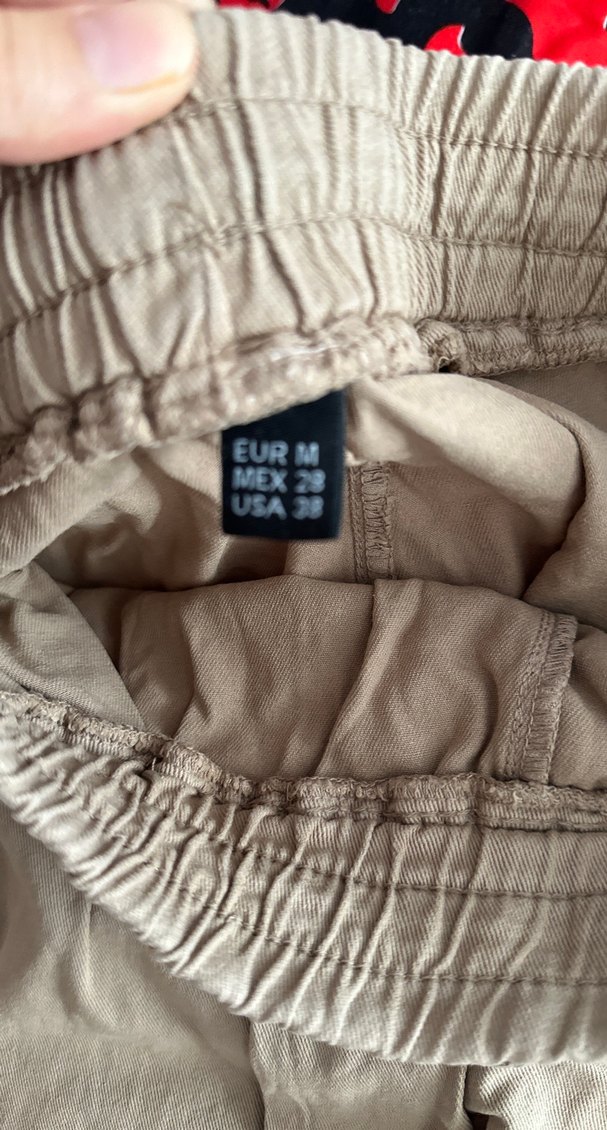 Bej Keten Salaş Midi Kadın Pantolon - Görsel 3