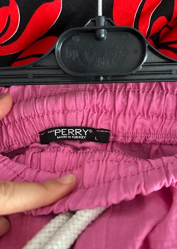 Pembe Rahat Kesim Keten Pantolon - Görsel 3