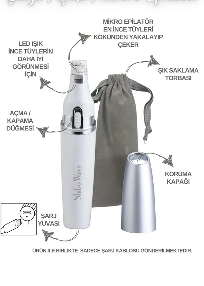 shibo wavy mikro yüz cımbız - Görsel 5