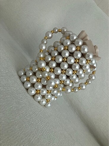 İncili silindir çanta - Görsel 7