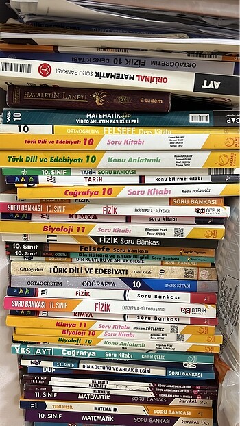 10 ve 11. Sınıf test kitapları