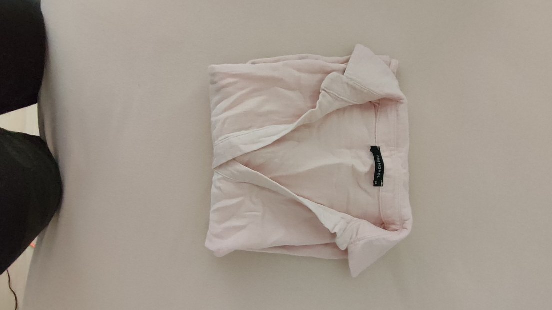 Bej Keten Kadın Gömlek pijama - Görsel 2