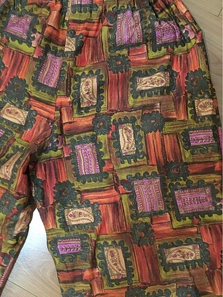 m Beden Hippi Beli Lastikli Pantolon