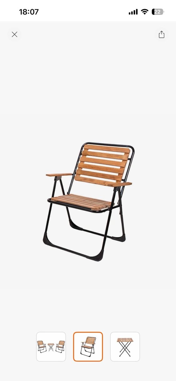 Kahverengi Ahşap balkon takımı - Görsel 2