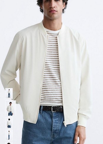 Erkek Beyaz Casual Ceket - Görsel 2