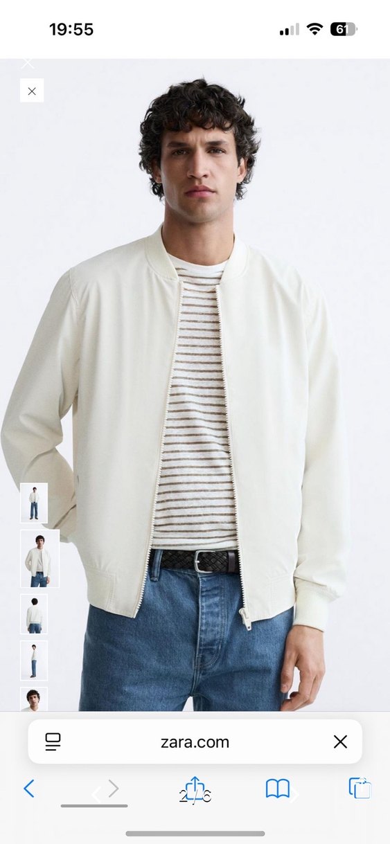 Erkek Beyaz Casual Ceket - Görsel 2