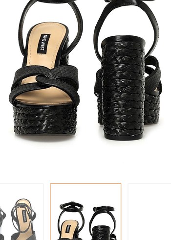 Siyah Yılan Desenli Platform Topuklu Kadın Ayakkabı - Görsel 3