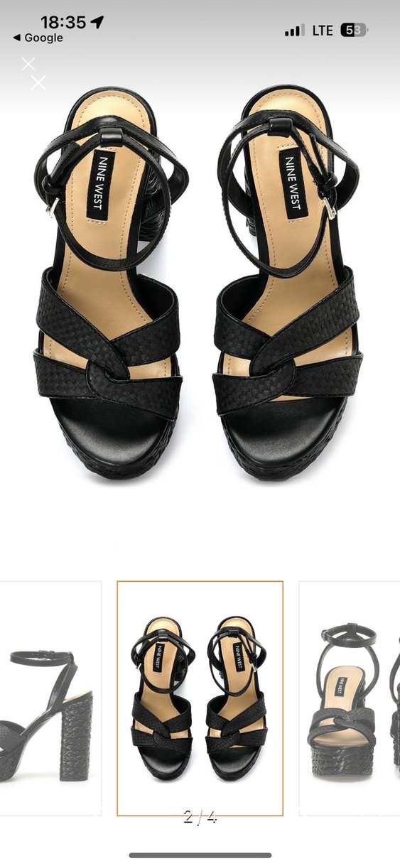 Siyah Yılan Desenli Platform Topuklu Kadın Ayakkabı - Görsel 2