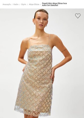 Şeffaf Detaylı İnce Askılı Uzun Abiye Elbise - Görsel 5