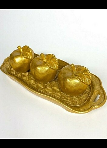 Karaca Gold 3lü elma biblo tabaklı