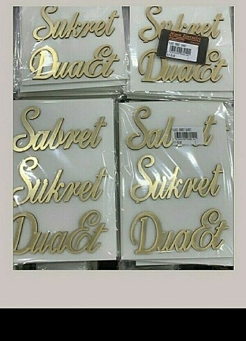 Stiker 3lü sabret şükret dua et gümüş