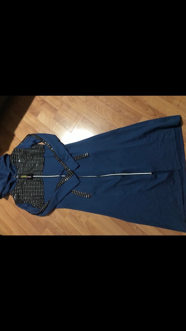 Kadın Lacivert Fermuarlı Spor uzun sert - Görsel 5