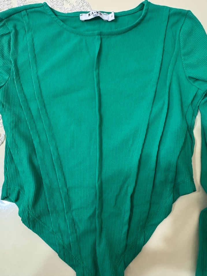 Yeşil crop top NAKD - Görsel 3