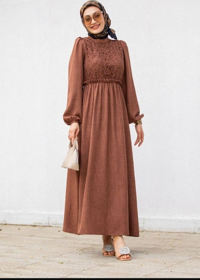 Dantelli elbise  - Görsel 3