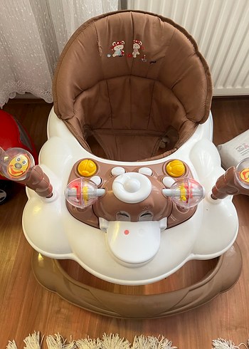 Işıklı Kahverengi Bebek Yürüteci - Görsel 2