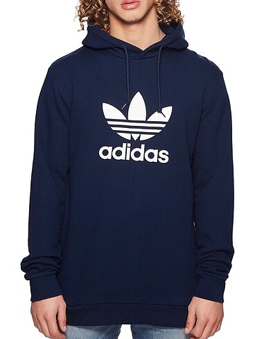 Adidas Erkek Kapüşonlu Lacivert Sweatshirt