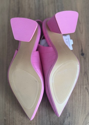 Stradivarius Slingback Pembe Topuklu Ayakkabı - Görsel 5
