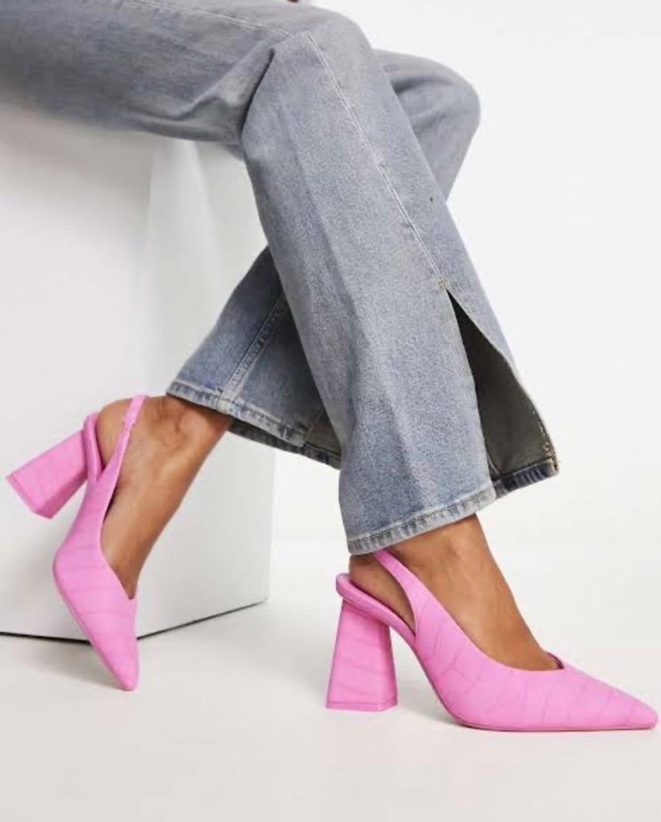 Stradivarius Slingback Pembe Topuklu Ayakkabı - Görsel 2