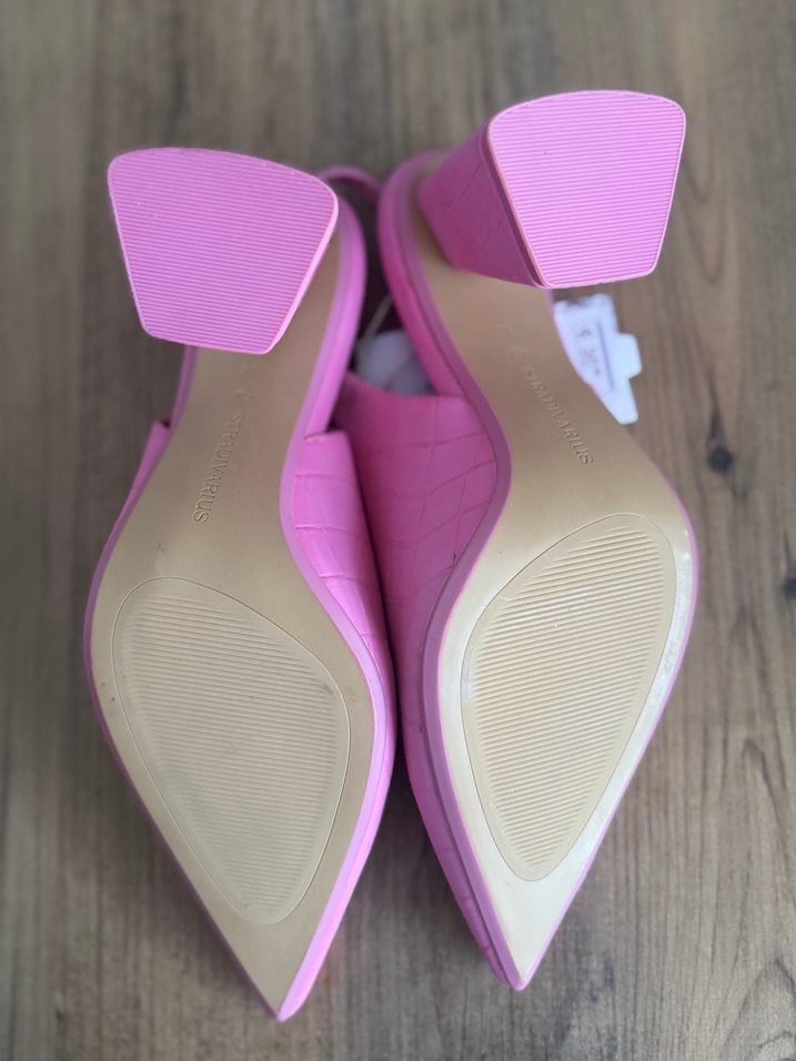 Stradivarius Slingback Pembe Topuklu Ayakkabı - Görsel 5