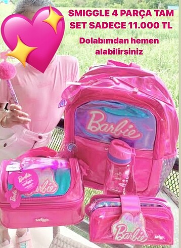 Smiggle Barbie Okul Çanta Seti