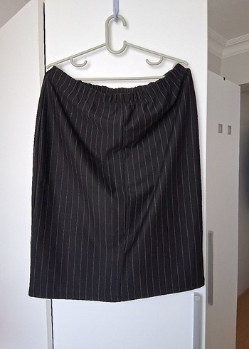 Çizgili  Midi Etek - Görsel 2