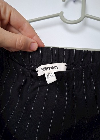 Çizgili  Midi Etek - Görsel 3