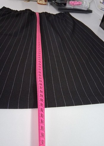 Çizgili  Midi Etek - Görsel 4