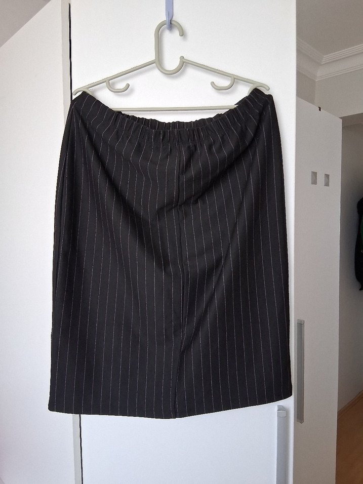 Çizgili  Midi Etek - Görsel 2