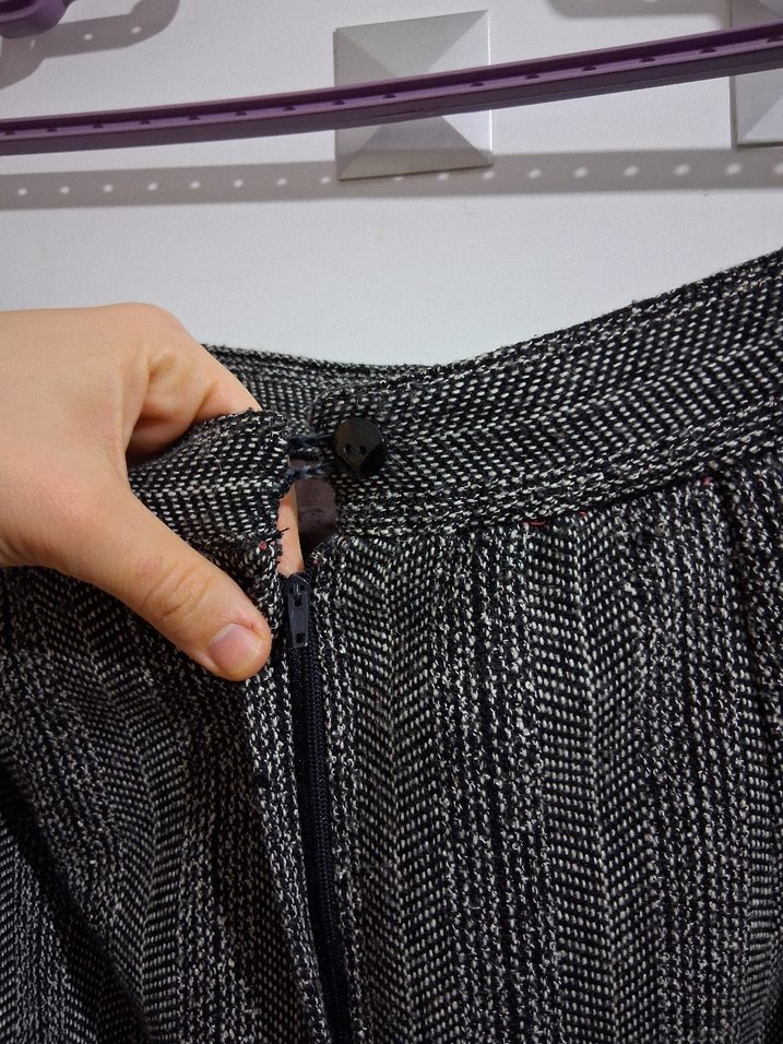 Astarlı kalın kışlık midi etek - Görsel 4