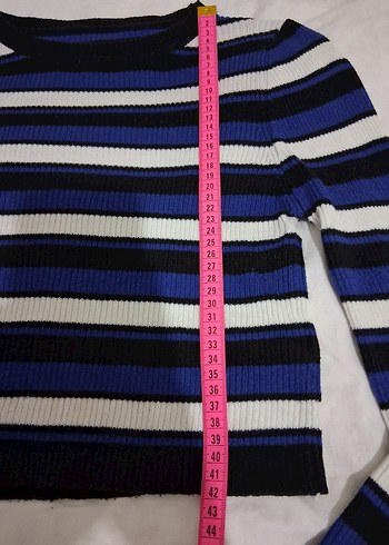 Mavi Midi Piliseli Etek Crop TAKIMDIR. - Görsel 3