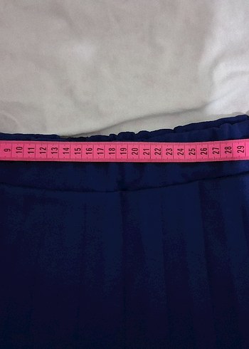 Mavi Midi Piliseli Etek Crop TAKIMDIR. - Görsel 7