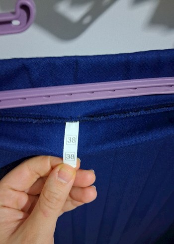 Mavi Midi Piliseli Etek Crop TAKIMDIR. - Görsel 2