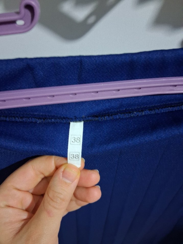 Mavi Midi Piliseli Etek Crop TAKIMDIR. - Görsel 2