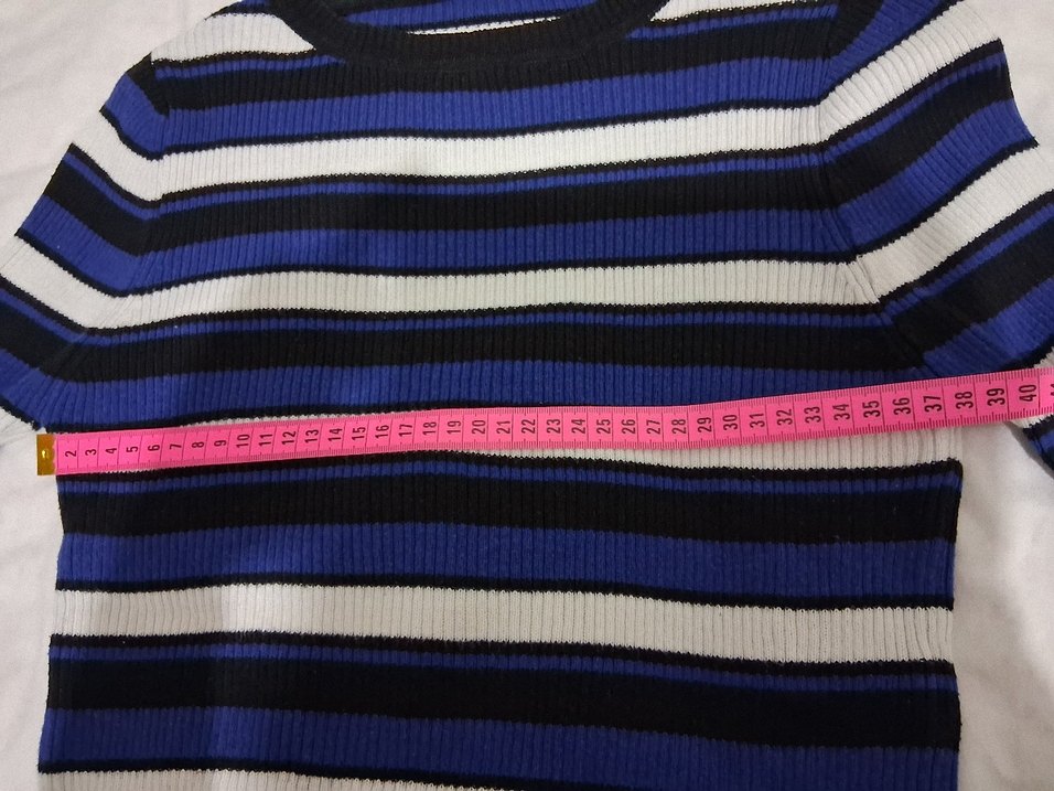 Mavi Midi Piliseli Etek Crop TAKIMDIR. - Görsel 4