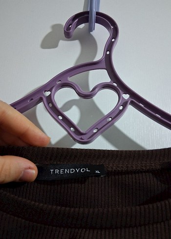 Düğmeli Uzun Kollu Kahverengi Triko crop etek TAKIMDIR. - Görsel 2