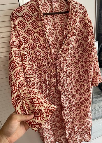 Trendyol & Milla Bordo Uzun Salaş Bohem Kimono