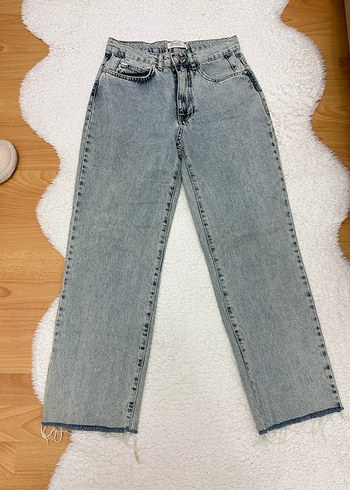 Gri Kadın Denim Midi Jean - Görsel 2