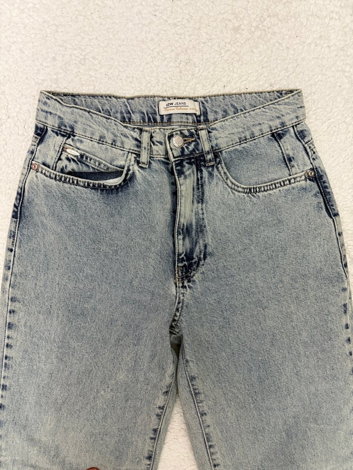 Gri Kadın Denim Midi Jean - Görsel 3