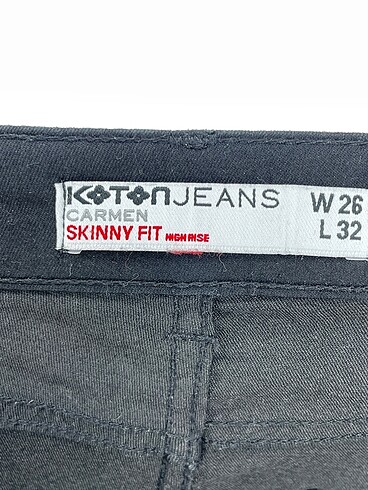 26 Beden siyah Renk Koton Jean / Kot %70 İndirimli.