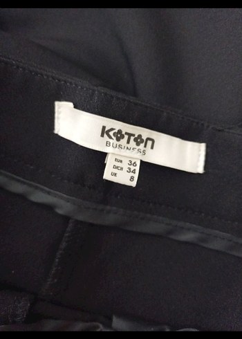 Siyah Kemerli Kadın Kumaş Pantolon - Görsel 3