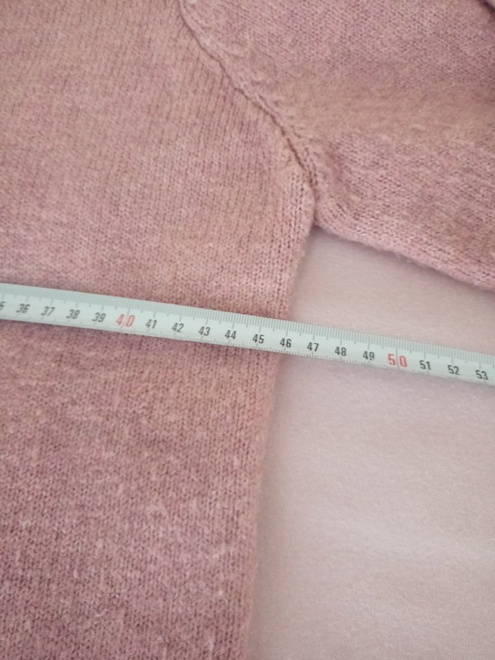 Pembe Midi Örgü Salaş Hırka - Görsel 3