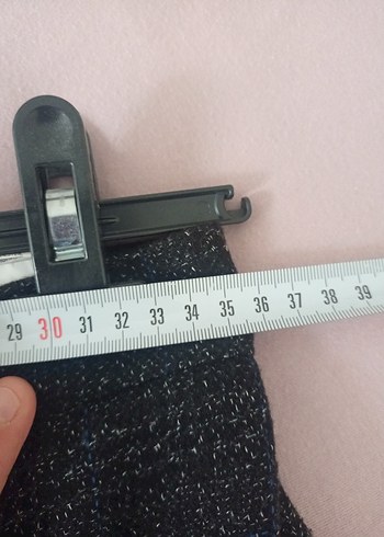 Gri Midi Kumaş Kadın Pantolon - Görsel 5