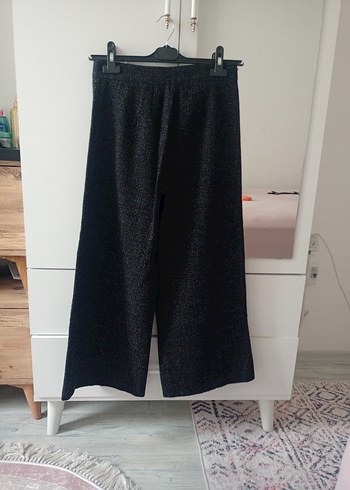 Gri Midi Kumaş Kadın Pantolon - Görsel 6