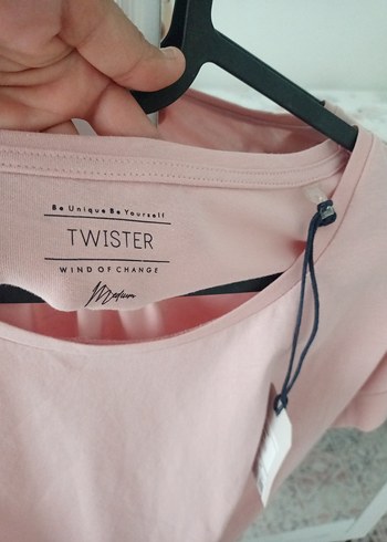 Zara Pembe Kısa Kollu Pamuklu Tişört