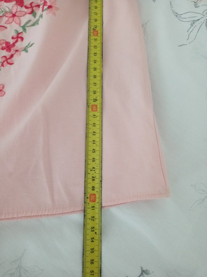 Pembe Nakışlı Uzun Kollu Bohem Bluz - Görsel 2