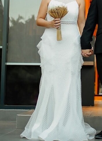 Nikah dış çekim için elbise
