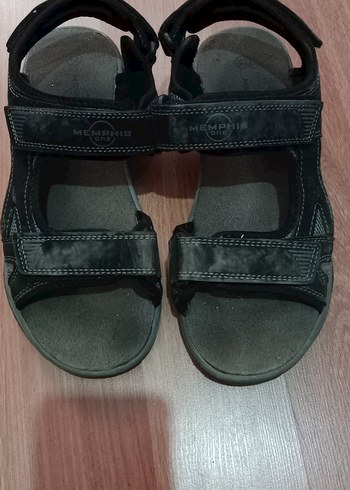 Siyah Erkek Günlük Kemerli Sandalet - Görsel 6