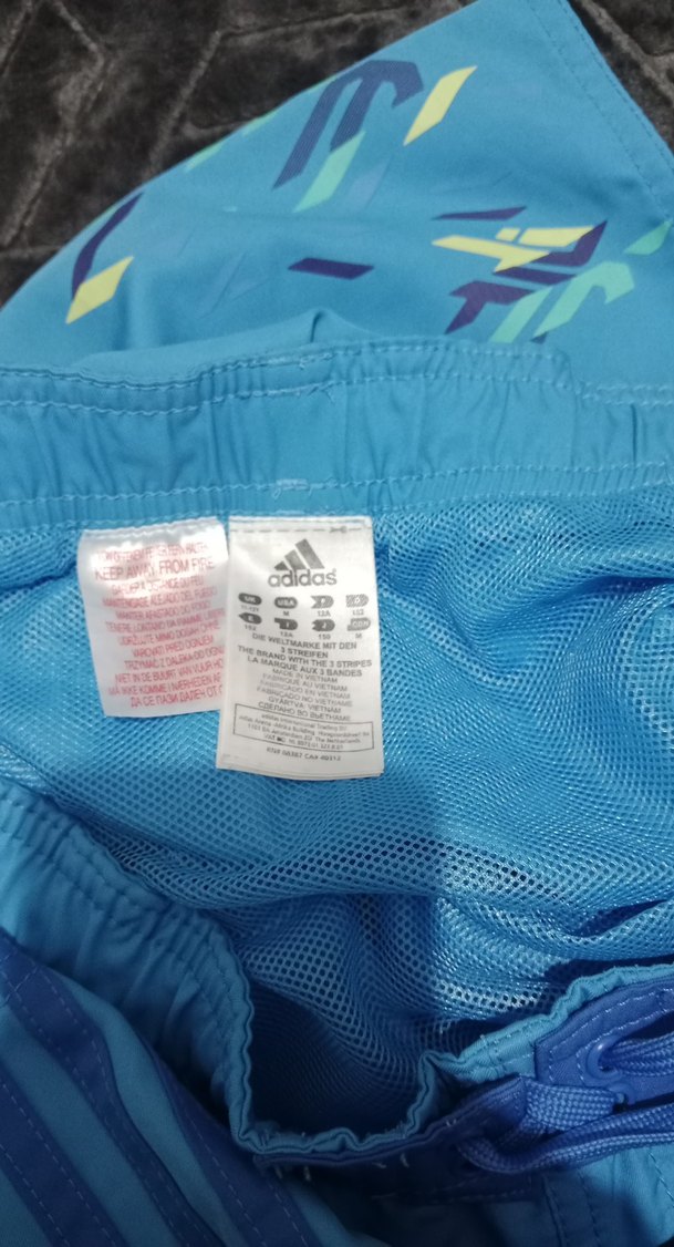 Erkek Çocuk Mavi Bağcıklı Desenli Mayo Şortu - Görsel 5