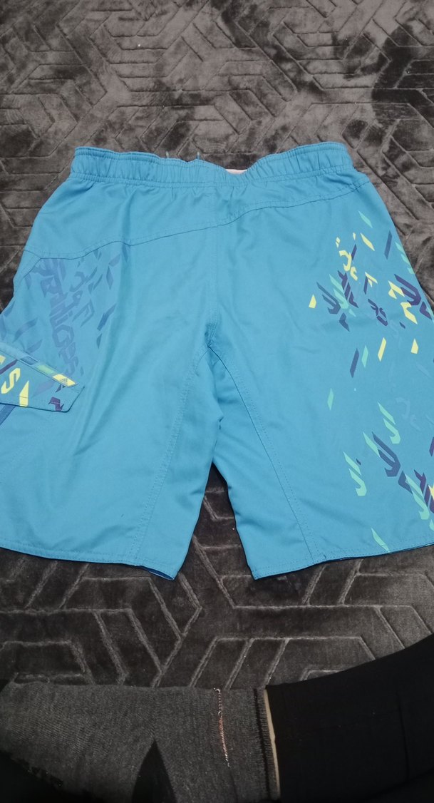 Erkek Çocuk Mavi Bağcıklı Desenli Mayo Şortu - Görsel 4